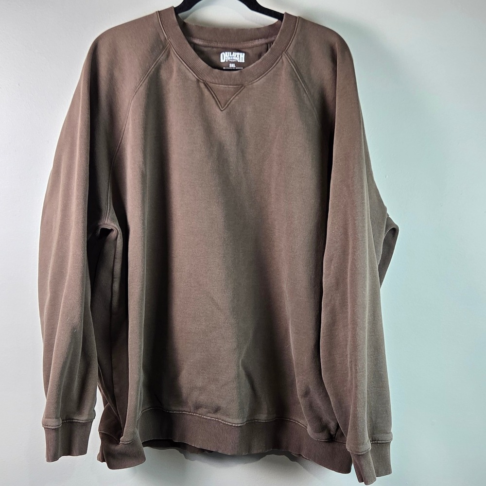 Duluth Trading Co Sweatshirt Mens 3XL Brown Excellent Raglan Pullover 56001